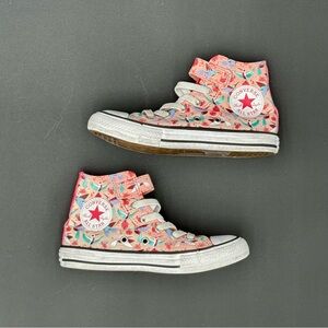 Converse‎ Kids Floral High-Tops - Pink and Green